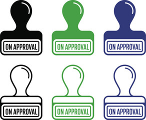 Approval stamp vector set illustration design for business and document sign