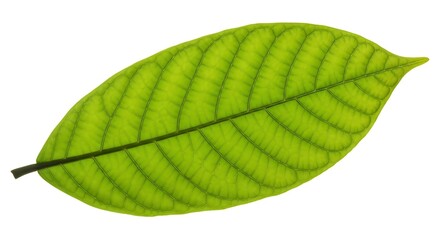 green leaf isolated on white