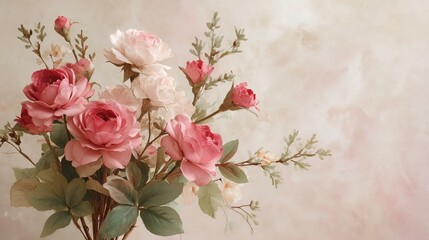Vintage Floral Bouquet Arrangement