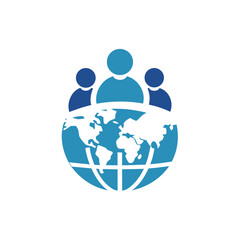business people around the globe world