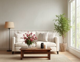 Cozy Modern Farmhouse Living Room Scene