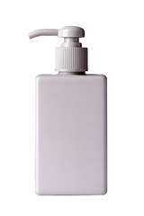 White Plastic Pump Bottle  Minimalist Dispenser Design mockup