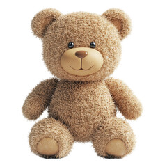 Adorable fluffy teddy bear sitting cute toy animal friend childhood