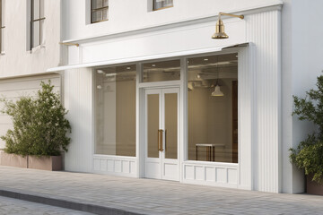 glass boutique storefront facade