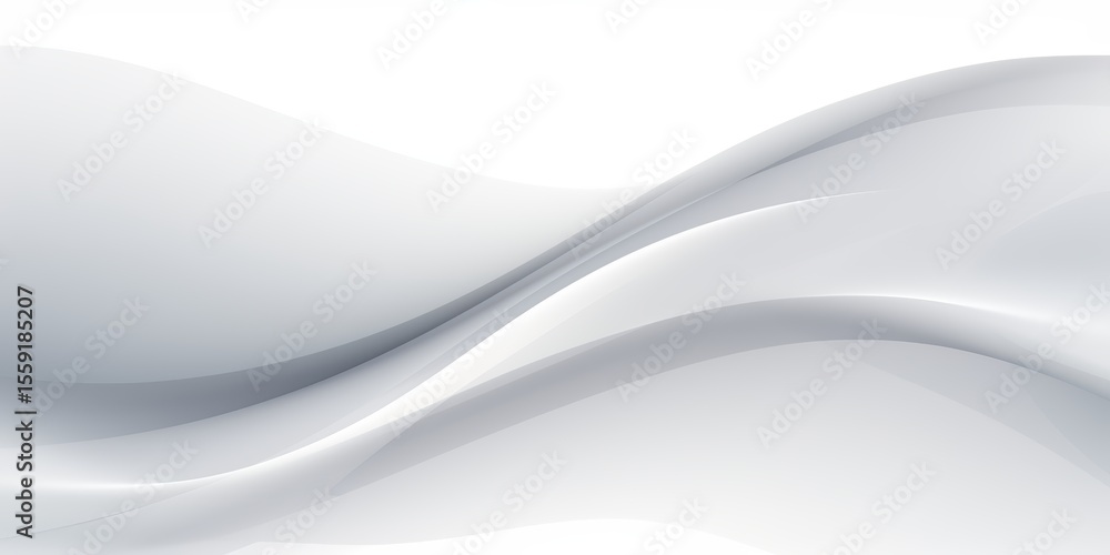 Poster white background with a wave pattern. the wave is very long and has a lot of detail