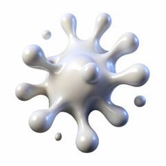 Abstract white liquid splash 3D for modern digital renders and clean minimal futuristic background designs

