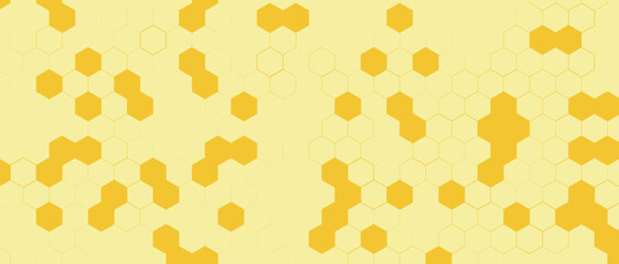 Yellow Hexagon Background — Abstract Honeycomb Pattern Design