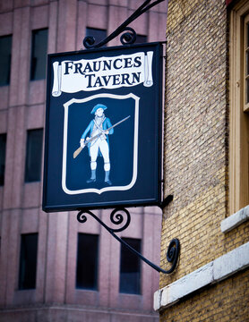 New York City, USA; 7th July 2012: The famous Fraunces Tavern museum and restaurant in the financial district which played a prominent role in history and the American revolution.