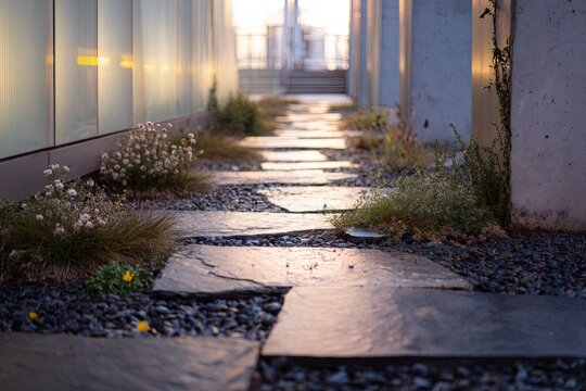 A conceptual landscape integrating urban and rural elements.