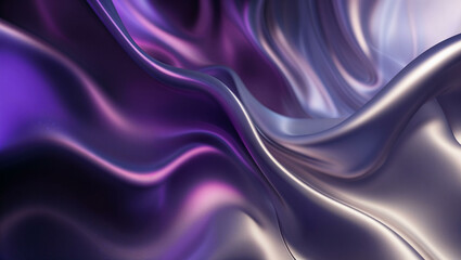 Obraz premium Glossy Dark Violet and Silver Metallic Gradient Abstract Background
