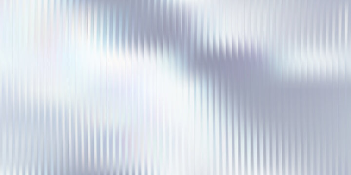 Soft glass ripple gradient in icy pale blue and lavender hues. Delicate reeded texture with frosted distortion effect and minimal vertical blur. Glass texture, vector illustration