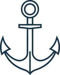 Nautical Anchor Illustration Classic Maritime Design Element