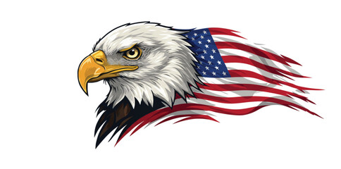 Happy 4th of July Banner Vector – Patriotic USA Independence Day Design with American Flag, Fireworks, Stars, Confetti – Memorial & Veteran Day Background – Flat Style July 4th Art Illustration