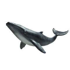 A humpback whale swims gracefully in dark water a majestic creature of the ocean