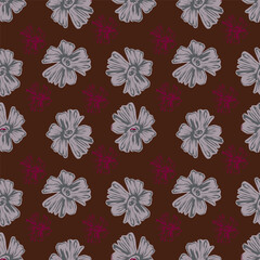 Ditsy Flowers Seamless Pattern. Fashionable print for textiles, wallpaper and packaging.
