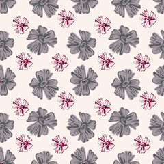 Ditsy Flowers Seamless Pattern. Fashionable print for textiles, wallpaper and packaging.
