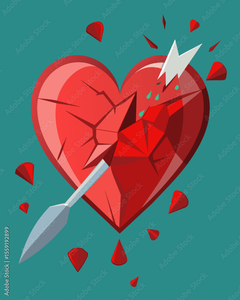 Poster the victims heart was shattered pieces tered like broken shards of a knife all from the attackers sh