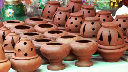 In a shop selling traditional clay incense burners