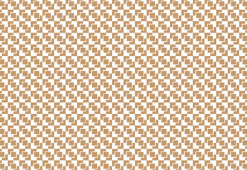 Fototapeta premium checkerboard seamless pattern geometric plaid cut off rectangle two color brown and white, paper pattern, Retro background fabric. Vintage checkered color geometric texture,