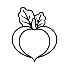 farm vegetable line art icon