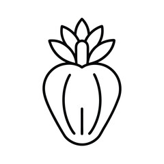 farm fresh vegetable line art icons