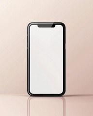 Mockup phone for visual ui app demonstration. High quality realistic newest version of smartphone with blank white screen