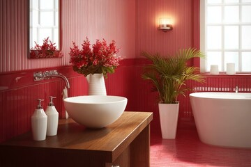 Red Bathroom Interior Design