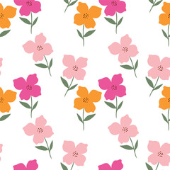 cute flower pattern image for fabric textile or wall decoration
