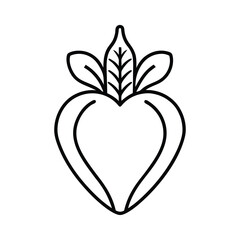farm fresh vegetable line art icons