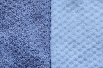 Background of colorful towels. Several soft terry towels.