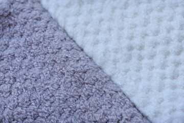 Background of colorful towels. Several soft terry towels.