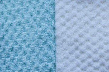 Background of colorful towels. Several soft terry towels.