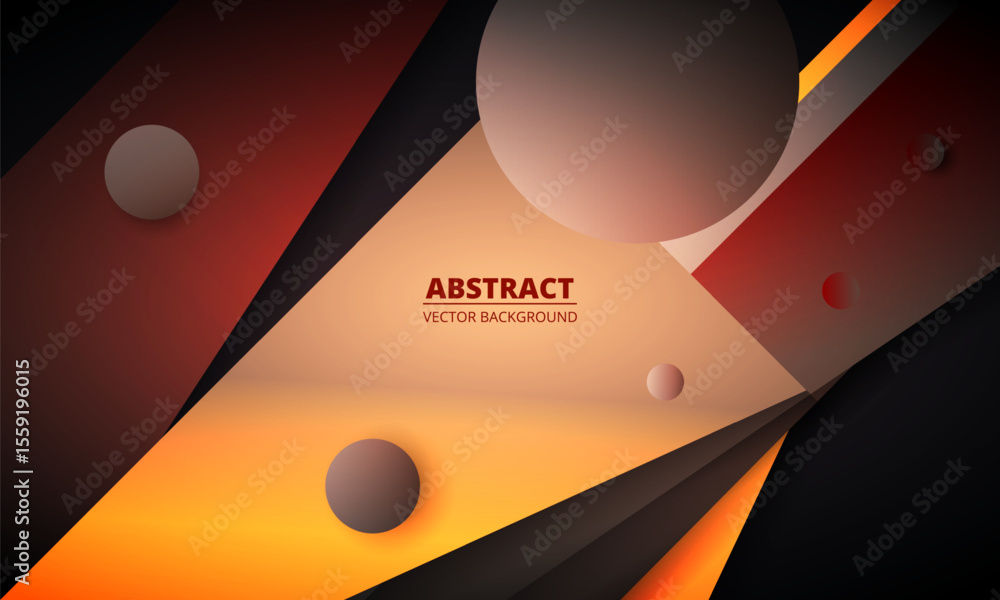 Aufkleber bright modern abstract geometric background with circles and diagonal shapes. vector illustration