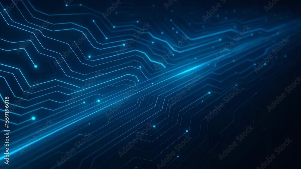 Aufkleber close-up view of a modern circuit board with intricate electronic patterns, highlighted in a vibrant
