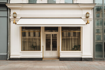 glass boutique storefront facade