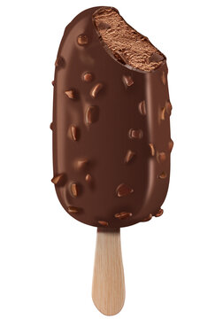 Vanilla popsicle with chocolate coating and premium eskimo nuts	
