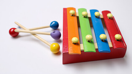 children's toy xelophone in the colors of the rainbow. pride month. lgbt