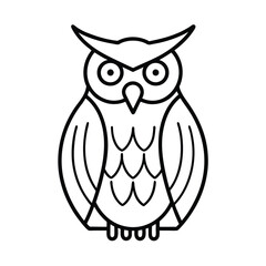 mystic owl outline vector art