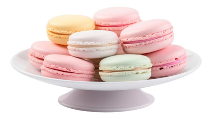 Fototapeta premium PNG Macaron plate macarons food.