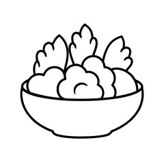 vector illustration of a bowl of fruit
