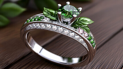 Feathers, emeralds, rings