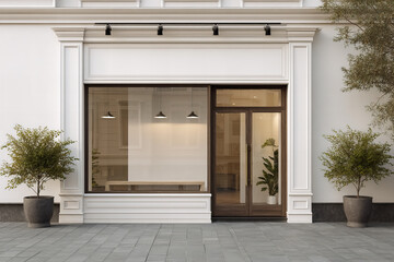 glass boutique storefront facade