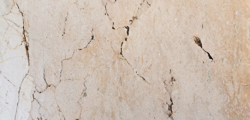 Panoramic marble texture with varied tones and polished finish