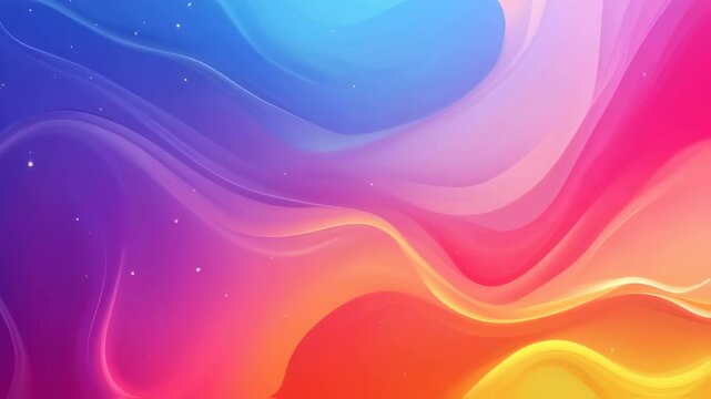 Vibrant fluid colors morphing in dynamic abstract motion animation