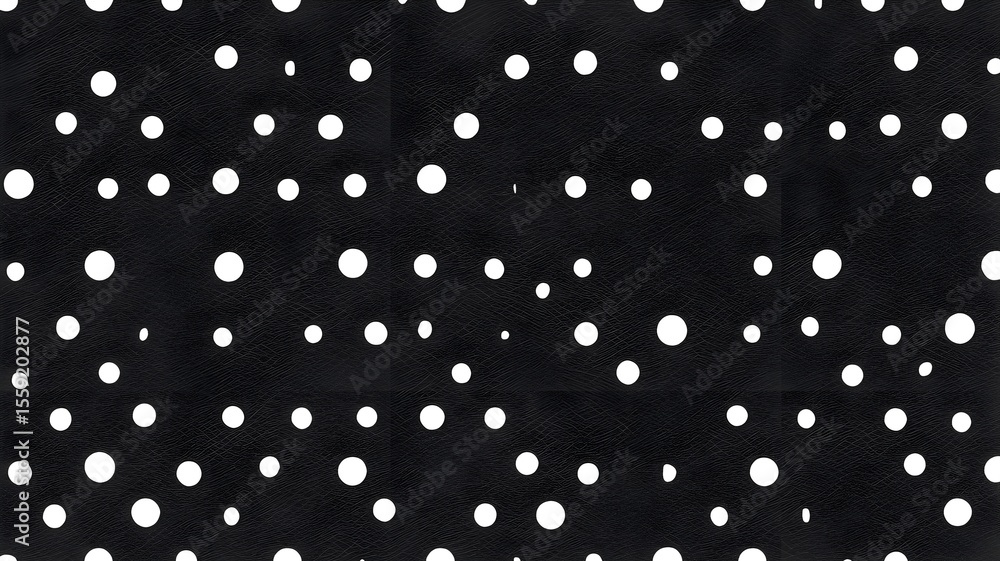 Poster texture for note or notebook. black sheet paper. white mesh pattern. seamless polka dot background. 