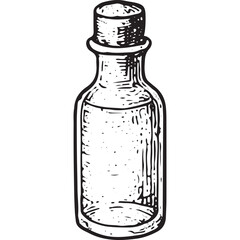 Decorative glass jar for storing herbs, spices, or small beauty items