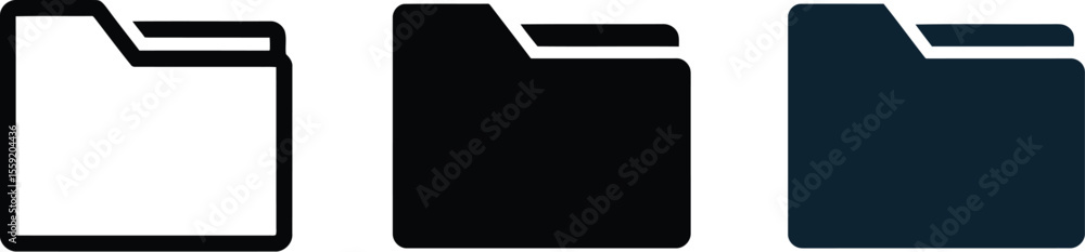 Poster Folder icon vector file management system data storage organization directory document interface design 100 editable vector illustration with png format