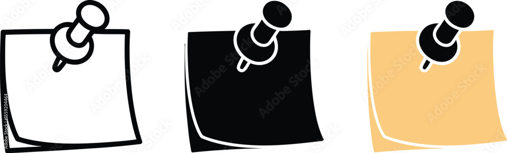 Aufkleber sticky note vector illustration set collection of pinned notes reminder memo pad paper to do list bo