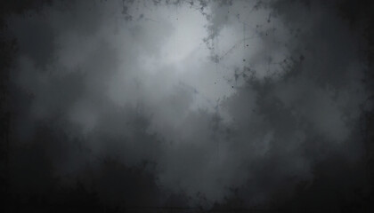 Abstract dark smoke and clouds on a black background, evoking a stormy night sky