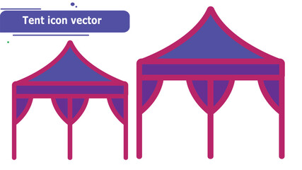 Tent icon vector